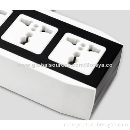 Extension Power Socket for AU, EU, UK, US Usage, 4-Socket Outlets with Sure & Overload Protection